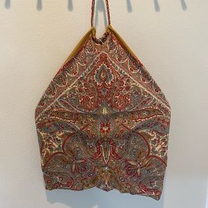 Julie Mango | boho halter top with beaded neck | size M | gently worn | womens